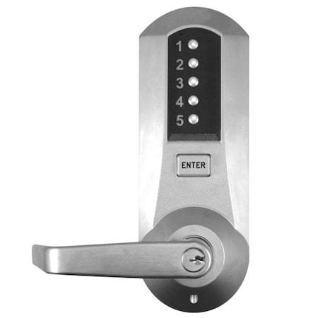 Dormakaba Cylindrical Combination Lever Lock, Passage, 2-3/8-in Backset, 1/2-in Throw Latch, KIL, Schlage C Ke 5042XSWL-26D-41
